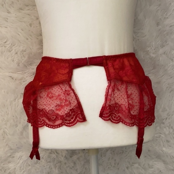 Victoria’s Secret vintage Red orange garter lace skirt - Picture 6 of 10